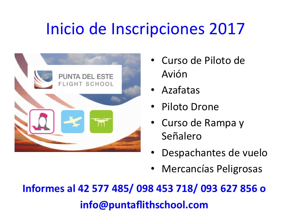 Inscripciones 2017 Punta Flight School