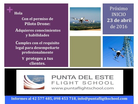 Próximo curso de Piloto Drone: 23 de abril